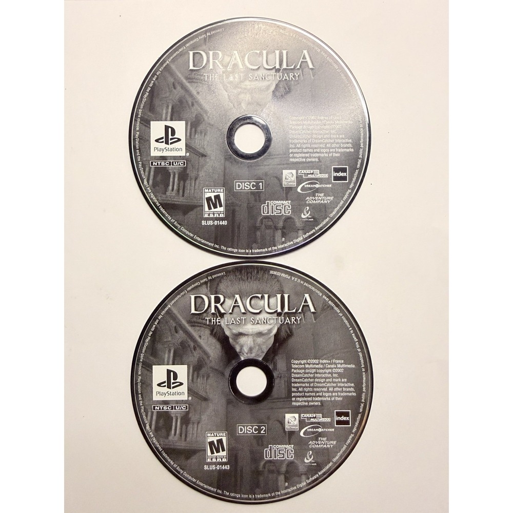 Dracula: The Last Sanctuary (PlayStation 1, PS1, NTSC) 2-Disc Set - Discs ONLY